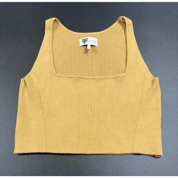 Lita by‎ Ciara NWOT True Rib Crop Top in Ice Coffee Size Large MSRP $48 - Picture 1 of 4